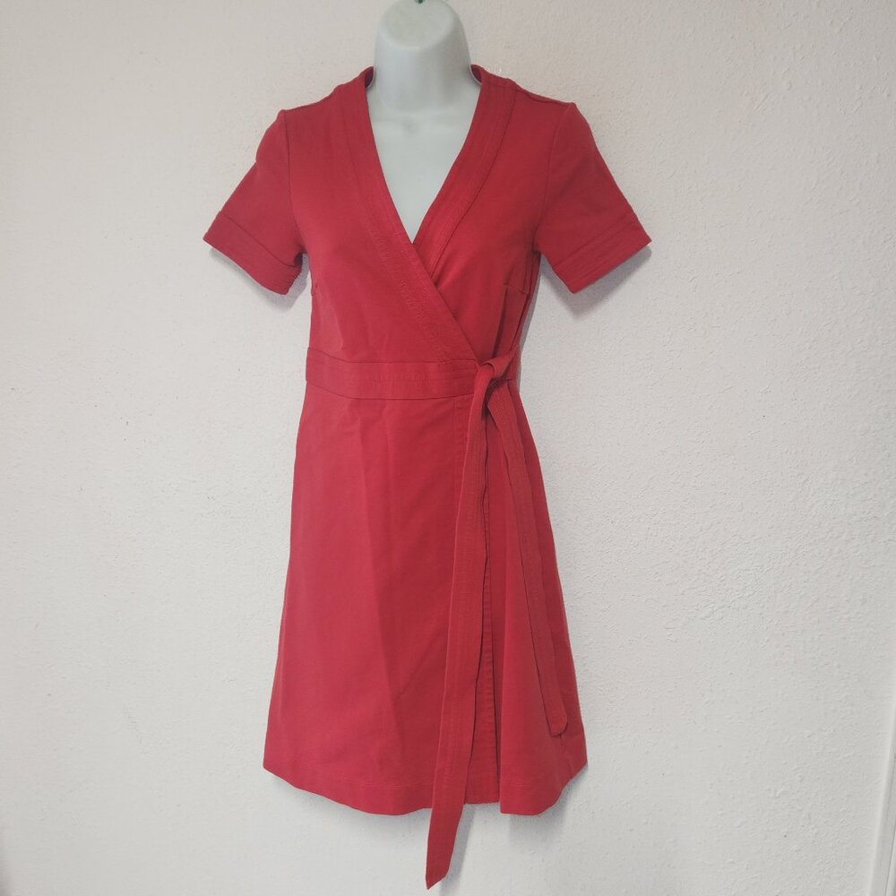 BODEN stylish wrap dress Burnt Orange in size 4P